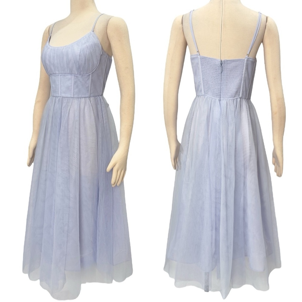 ZIMMERMANN Tulle Corset Bustier Sleeveless Cocktail Midi Dress Size Large 3 NEW - Picture 11 of 16